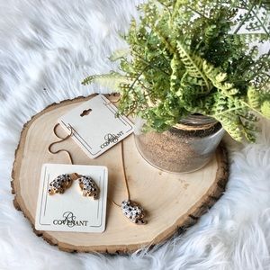 RS Covenant Jaguar Leopard Necklace Earrings Set